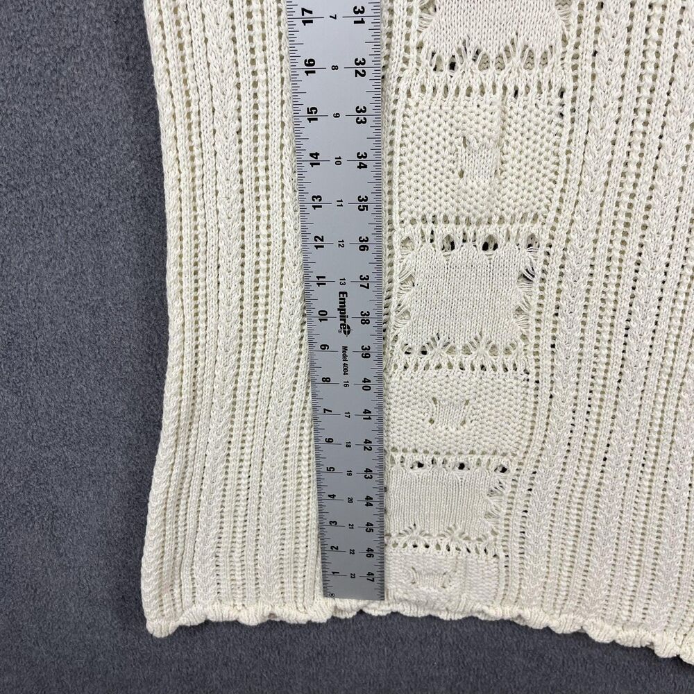 Free People FP Beach Dress Womens Small White Crochet Knit Maxi Boho‎ Sleeveless - Picture 6 of 14